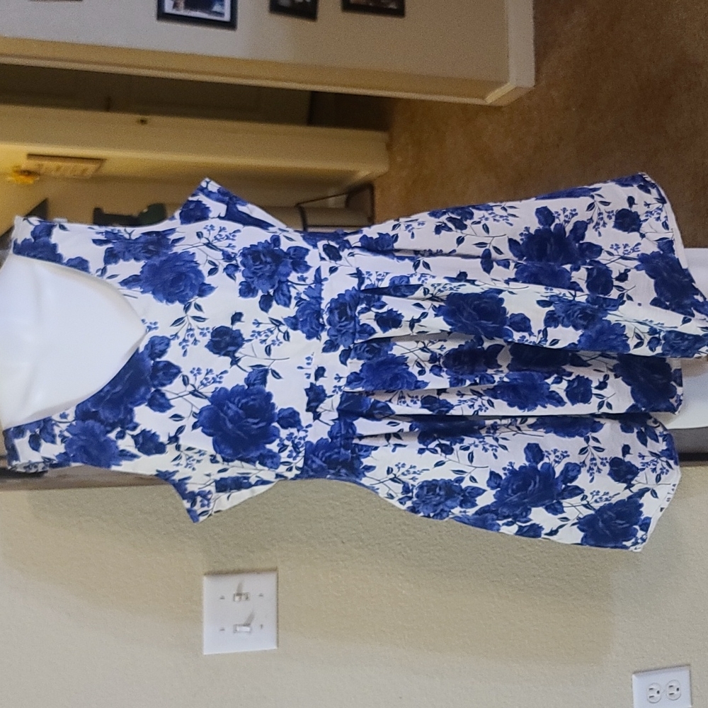 Blue floral dress